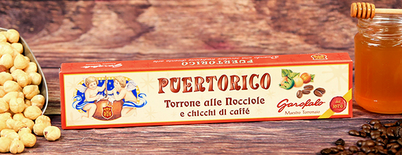 Torrone Tradizionale alla Nocciola, con Chicchi di Caffè 