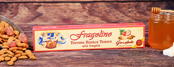 Torrone Bianco Tenero, alle Fragole