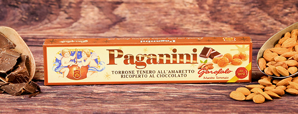 Torrone Tenero, all'Amaretto, Ricoperto al Cioccolato